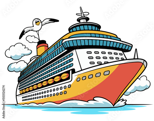 Wallpaper Mural cruise ship vector Torontodigital.ca