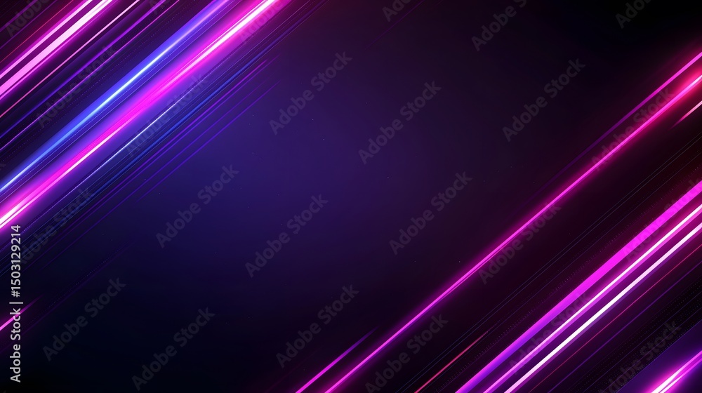 Diagonal neon lines on a dark background. Diagonal neon lines on a dark background.