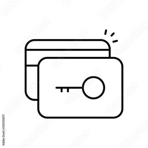 Keycard Vector icon