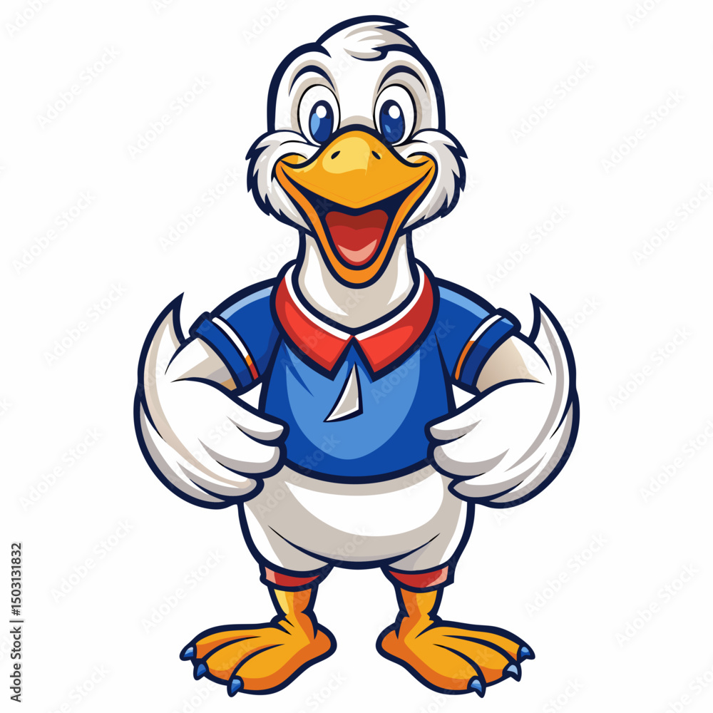 Obraz premium cartoon, bird, animal, illustration, vector, blue, character, twitter, funny, chicken, art, beak, turkey, duck, cute, christmas, baby, isolated