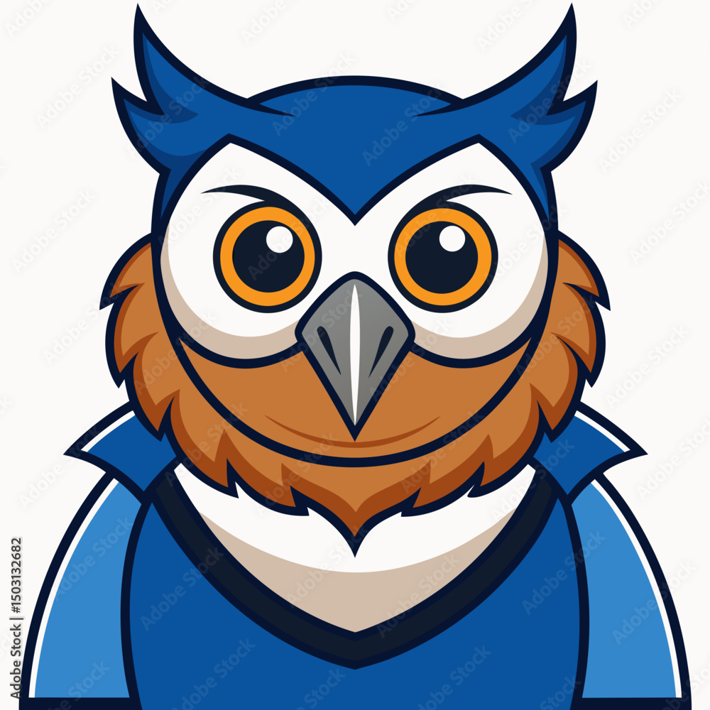 Fototapeta premium owl on white background