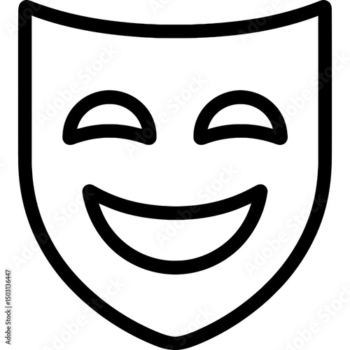 Minimal vector theater mask design