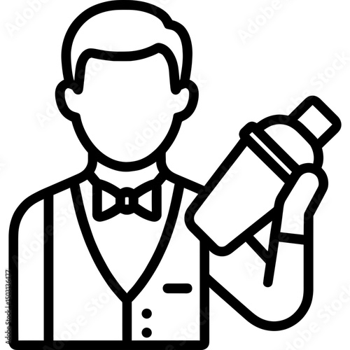 Clean vector design of a cocktail shaker icon