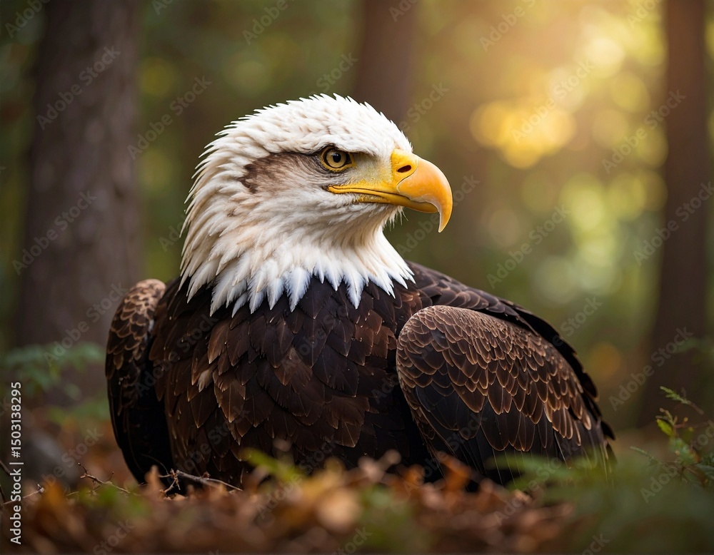 Fototapeta premium eagle flying desert 