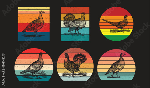 Game Bird vector Bundle