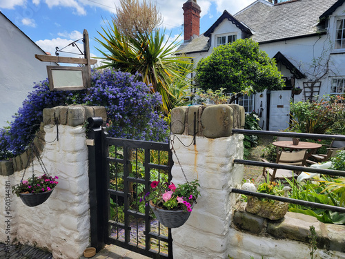 Beautiful White Stone Cottage in Clovelly England.