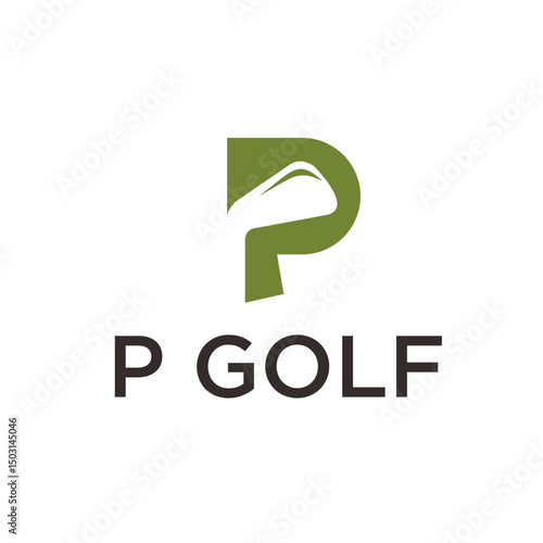 Modern Minimalist Letter P with Golf Club Swing Logo for Company Free Download Modern Minimalist Letter P with Golf Club Swing Logo for Company - GFXLoad
