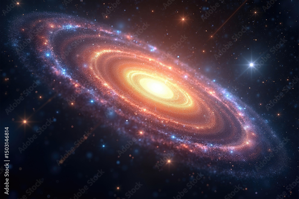 Fototapeta premium Spiral Galaxy Cosmic Wonders Nebulae