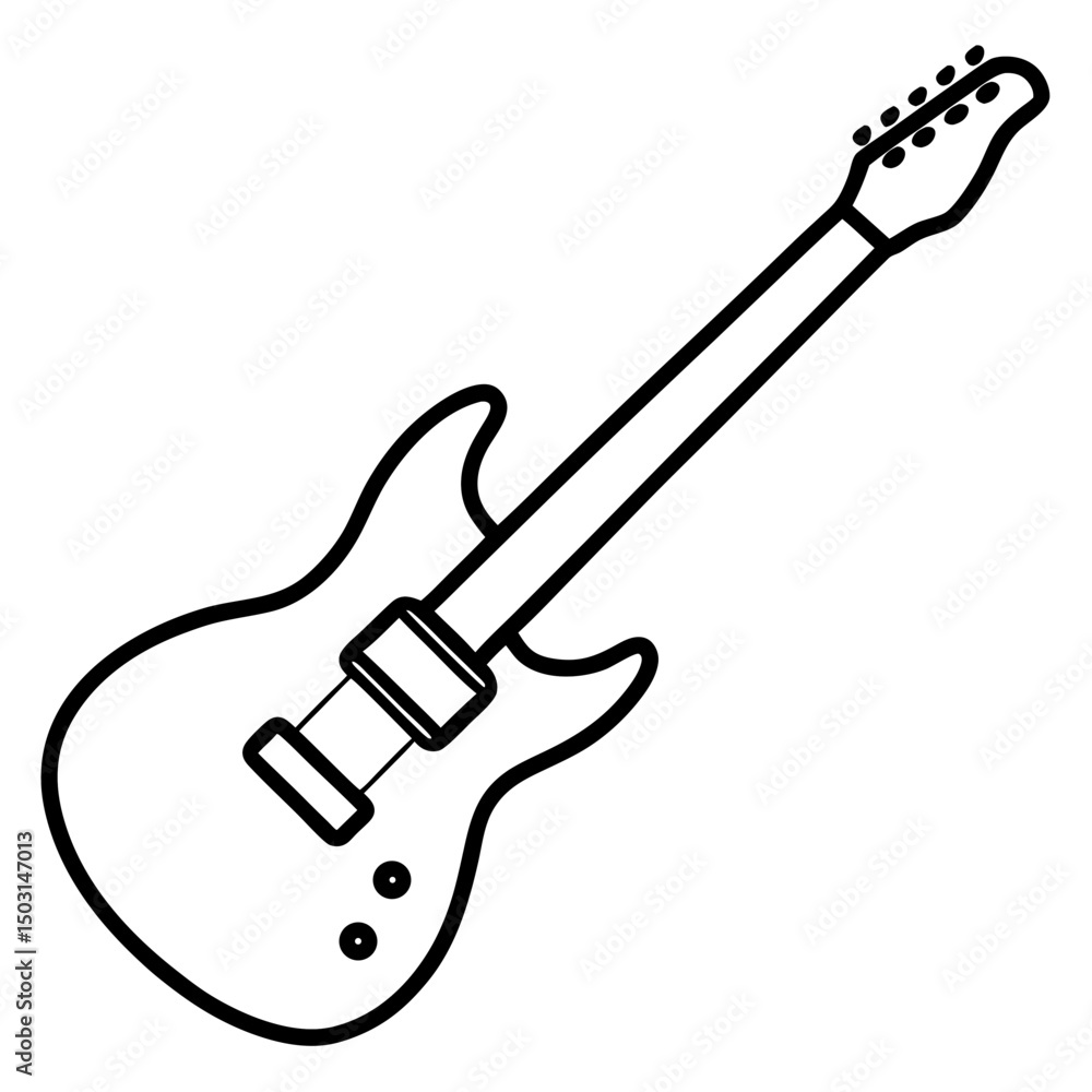 Obraz premium electric guitar vector illustration