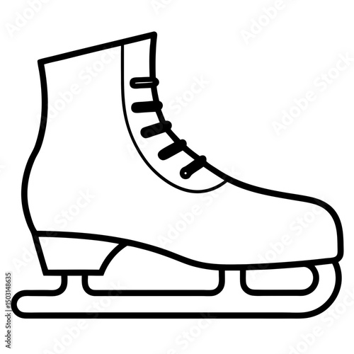 ice skates on white background