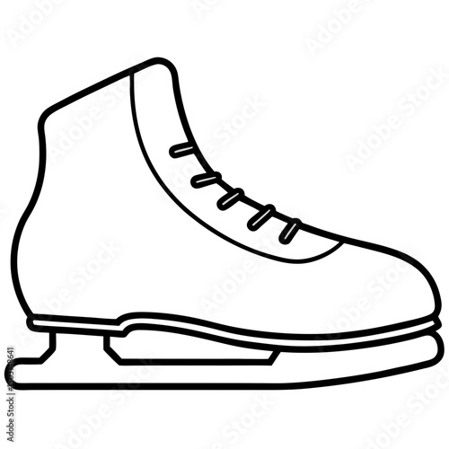 ice skates on white background