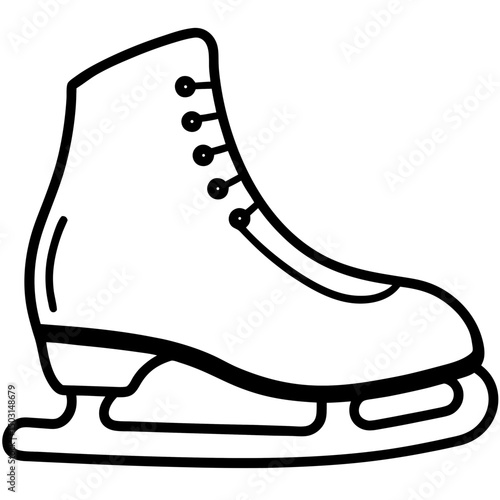ice skates on white background