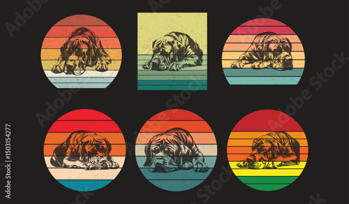 Great Dane Dog Sleeping Svg Bundle