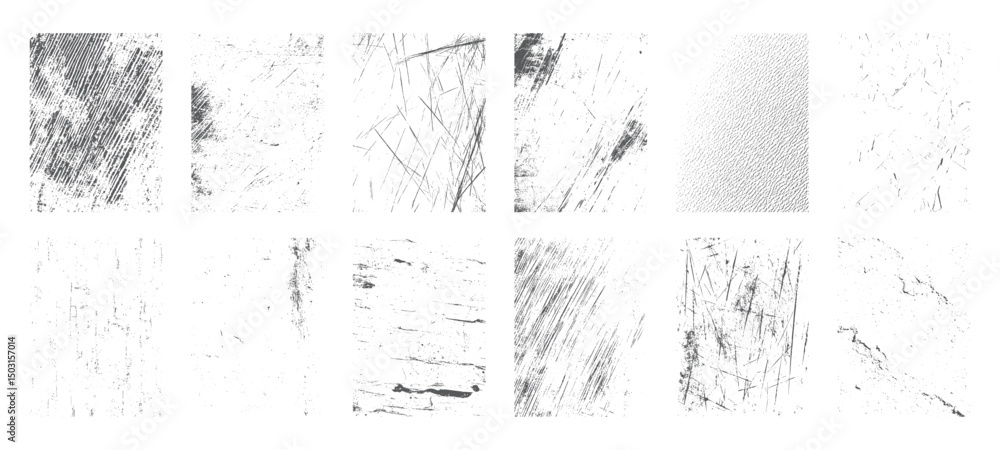 Fototapeta premium Dirty grunge texture vector collection. Use by texture, page, background, scratch, grain, frame, paint, design.