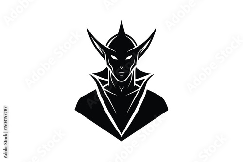 Dark elf lord silhouette fantasy character design