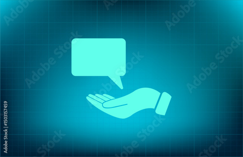 Vector icon on a blue background with a gradient	
