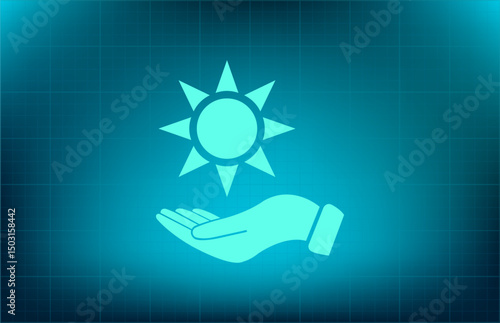 Vector icon on a blue background with a gradient	