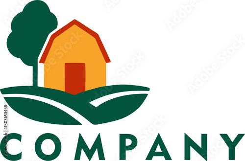 Stay Home Concept Home Property Logo
