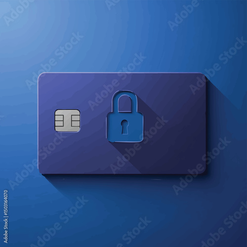 Secure Debit Card with Shadowed Lock