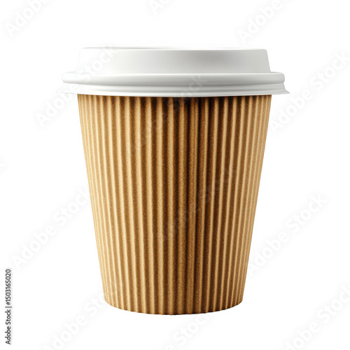 Wallpaper Mural A brown coffee cup with a lid isolated on transparent background Torontodigital.ca