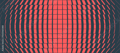 An expanding red grid on a black background gives the impression of motion and 3D depth. Clean and contemporary, it adds energy and volume to digital branding or sci-fi visuals. Ultra wide background