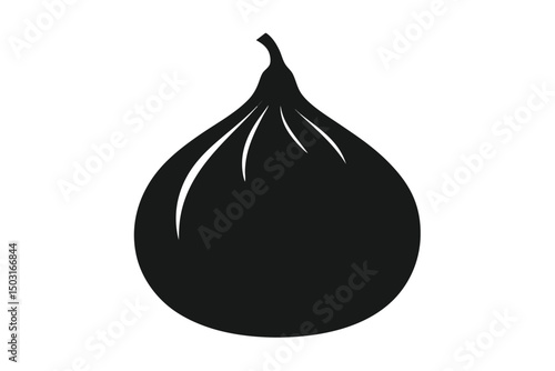 vector illustration of a fig on white background