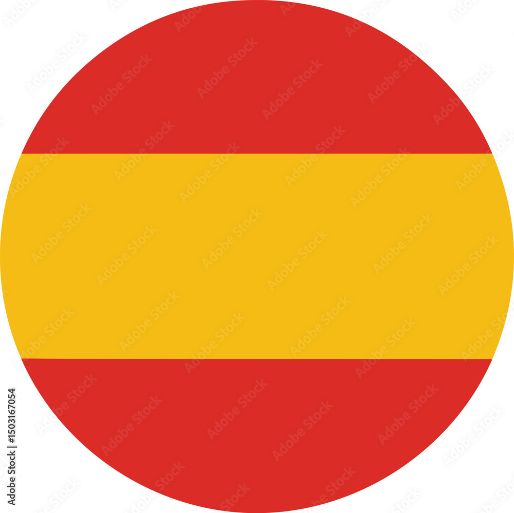 Obraz premium spain flag round icon