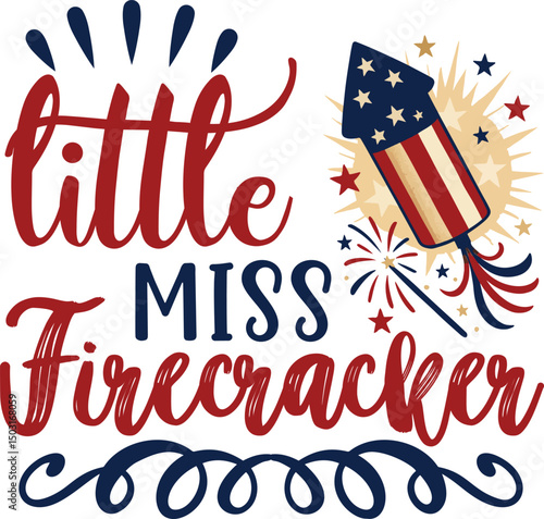 little miss firecracker svg