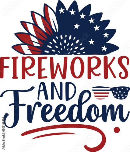 fireworks and Freedom svg