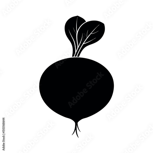 turnip vector silhouette