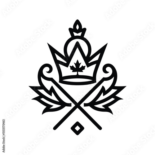 Canadian Crown Maple Leaf Skis.
