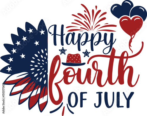 Happy fourth of July svg