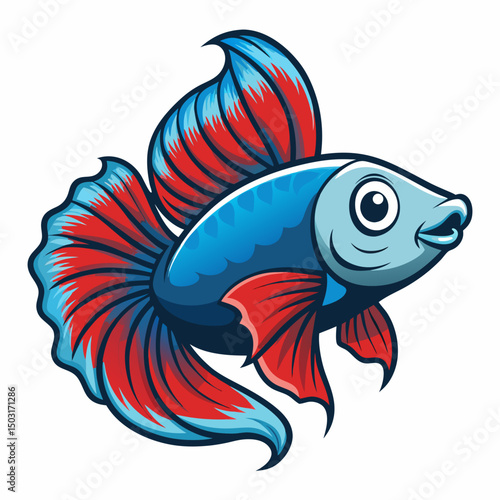 vector illustration of a fish