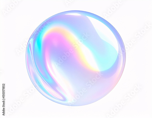 Refractive Orb: A beautifully rendered, iridescent sphere shimmers with a spectrum of colors, representing purity and magic. 