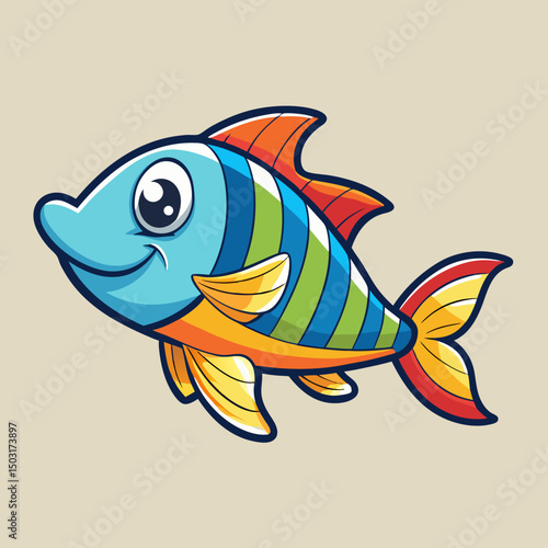 vector illustration of a fish