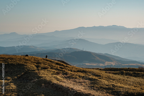 Serene Mountain Landscape Overlooking Hakone Mototsumiya Shrine