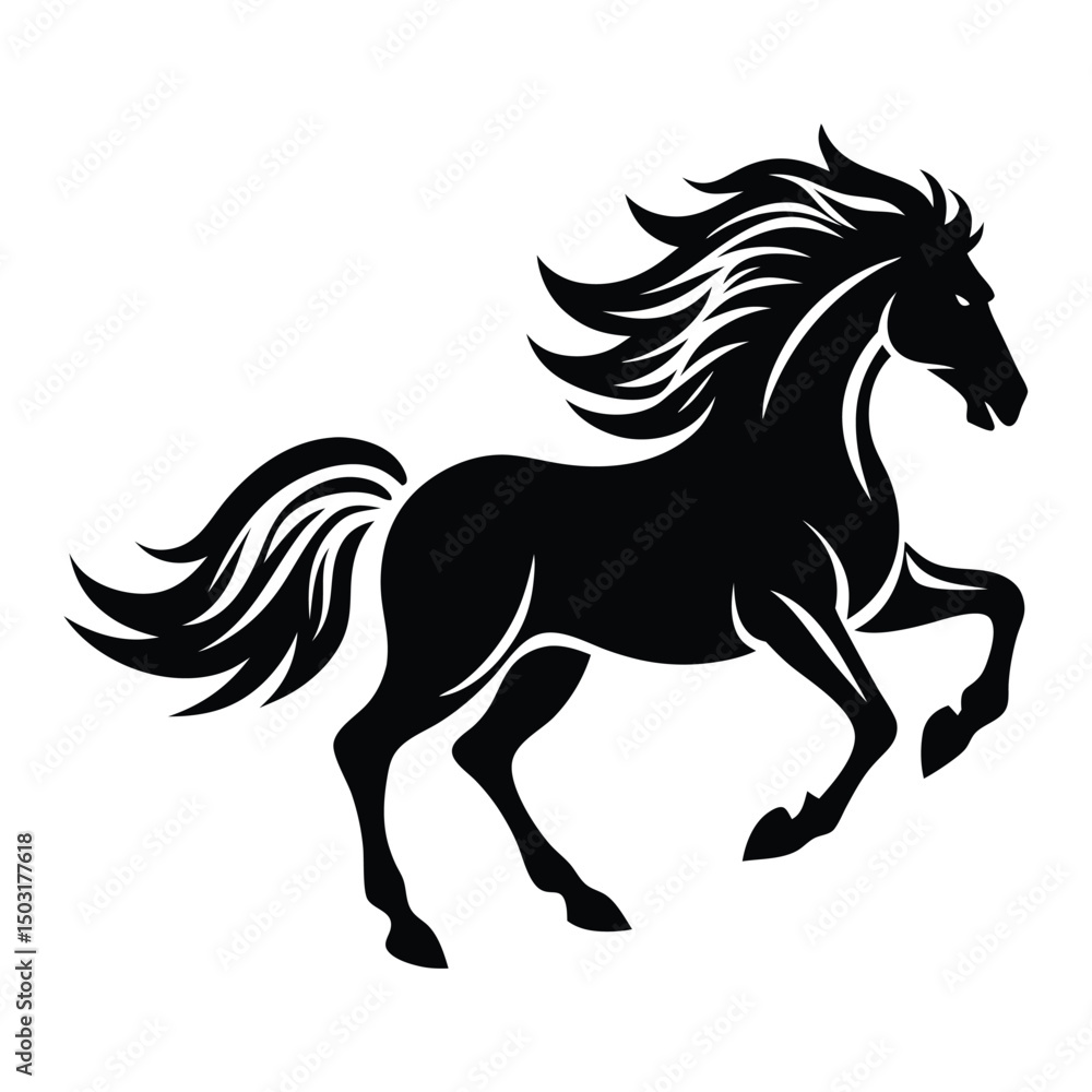 horse silhouette vector, horse black vector horse silhouette vector, horse black vector