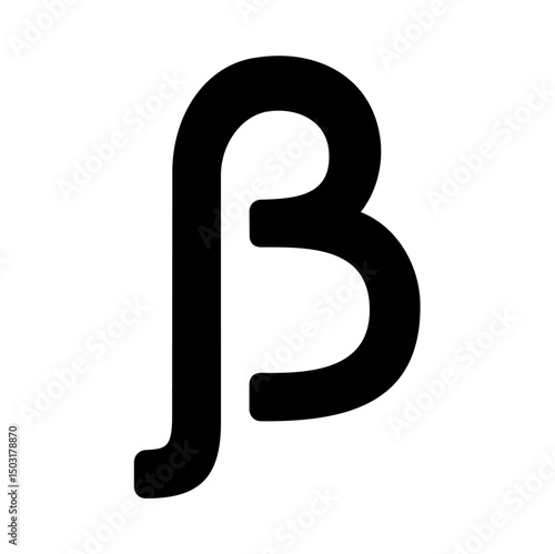 Beta greek icon. Vector image