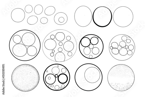 Bubbles vector seamless pattern. Soap texture. Fizzy water background, abstract effervescent effect wallpaper. Air bubbles in water seamless pattern. Cute background with flying soap bubbles