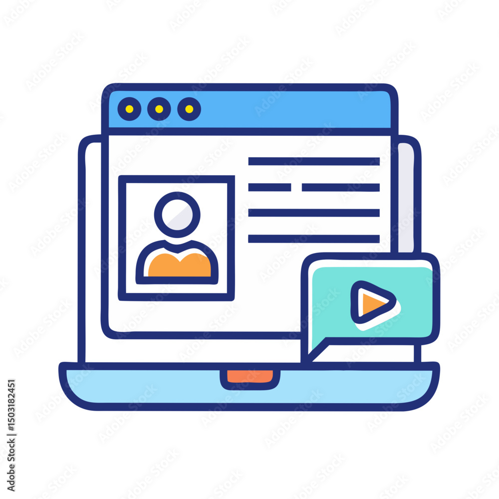 Online Course Dashboard Icon – E-Learning Management and Study Tracker Symbol Online Course Dashboard Icon – E-Learning Management and Study Tracker Symbol