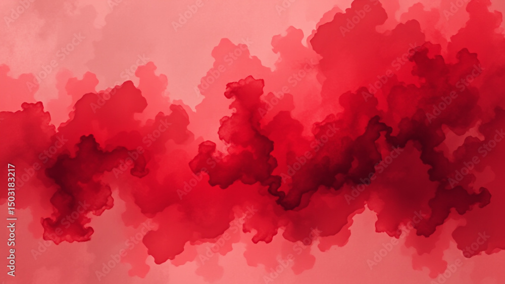 Abstract red watercolor cloud background design Abstract red watercolor cloud background design