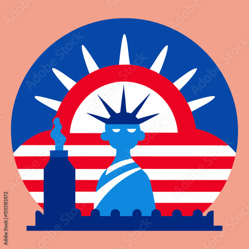 Vector illustration of a symbol of American patriotism and pride