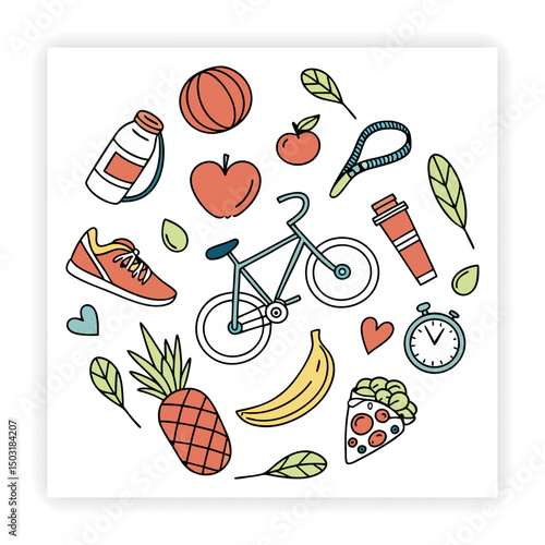 Minimal Doodle Illustrations of Everyday Objects