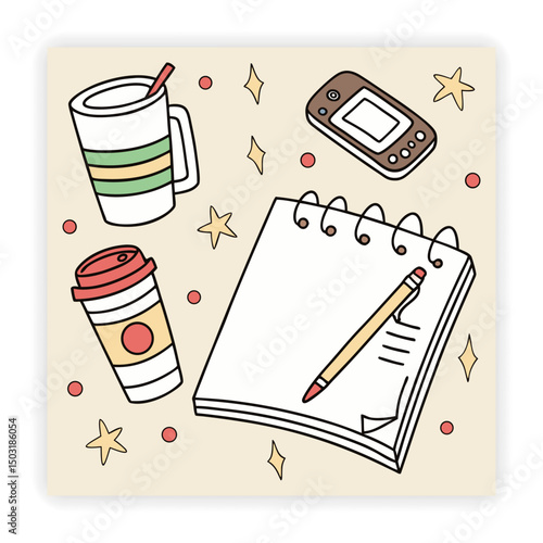 Minimal Doodle Illustrations of Everyday Objects