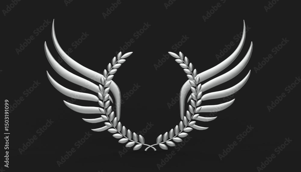 Obraz premium Wings Metal Logo