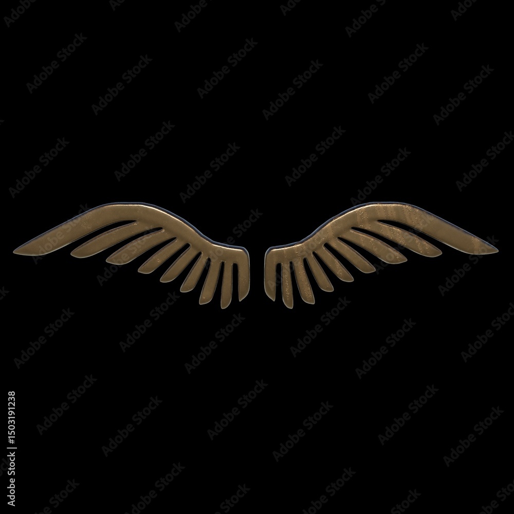 Fototapeta premium Wings Metal Logo