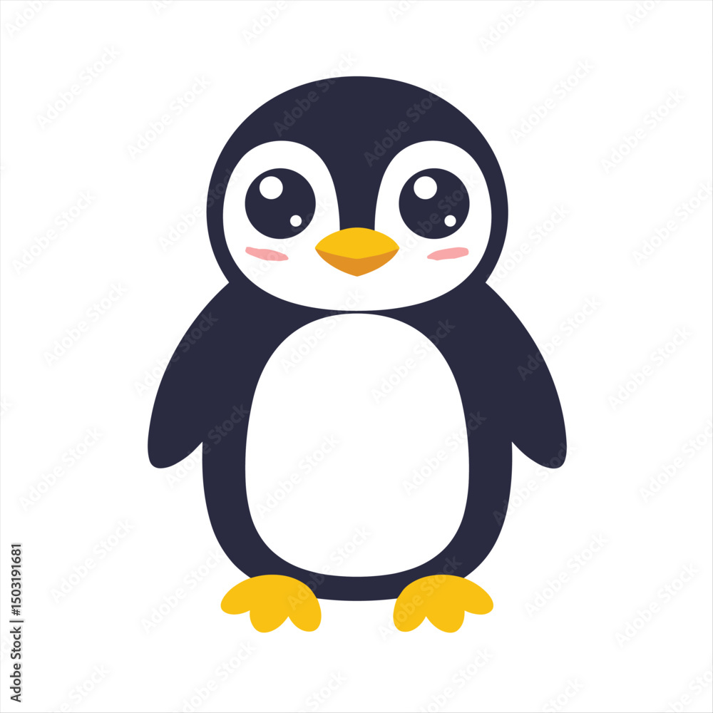 Fototapeta premium Vector illustration of cute penguin cartoon
