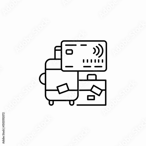 contactless delivery icon sign vector