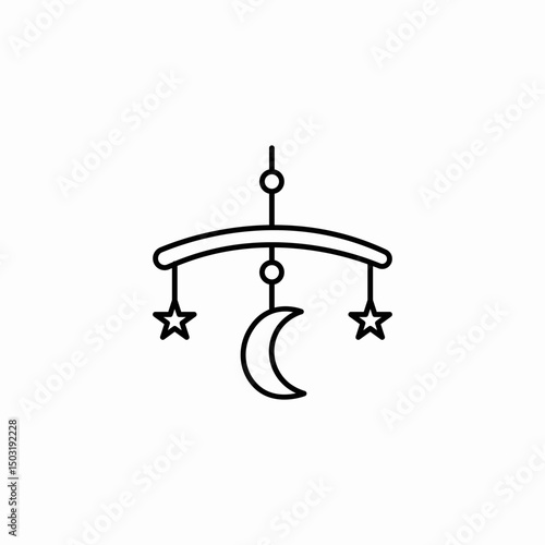 crib mobile icon sign vector