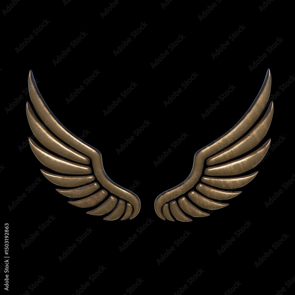 Obraz premium Wings Metal Logo